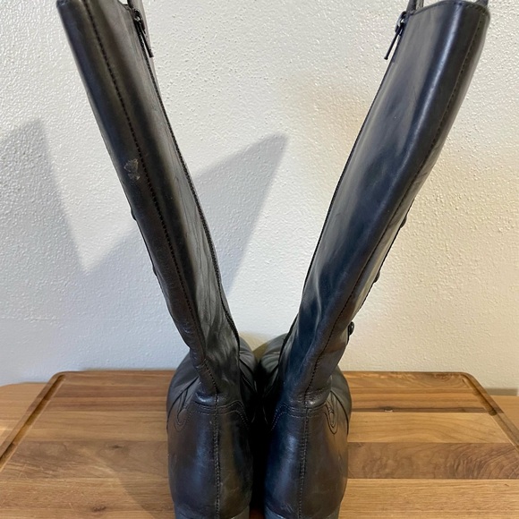 Børn Tall Black Leather Riding Boots Studded Equestrian Size 11 - Picture 6 of 16